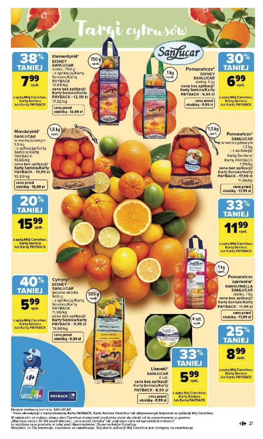 Gazetka promocyjna Carrefour - Gazetka Carrefour, Market od poniedziałku! - ważna 26.01 do 31.01.2026 - strona 23 - produkty: Disney, Klementynki, LG, Mandarynki, Pomarańcze, Siatka