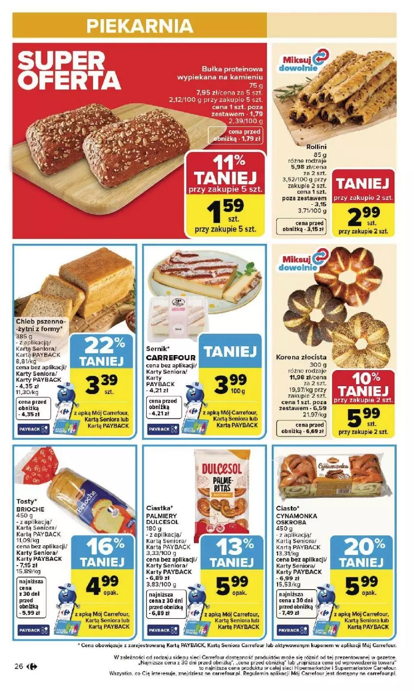 Gazetka promocyjna Carrefour - Gazetka Carrefour, Market od poniedziałku! - ważna 26.01 do 31.01.2026 - strona 28 - produkty: Chleb, Ciastka, Fa, NBA, Ser