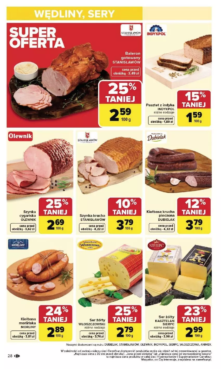 Gazetka promocyjna Carrefour - Gazetka Carrefour, Market od poniedziałku! - ważna 26.01 do 31.01.2026 - strona 30 - produkty: Fa, Morliny, Olewnik, Pasztet, Pasztet z indyka, Włoszczowski