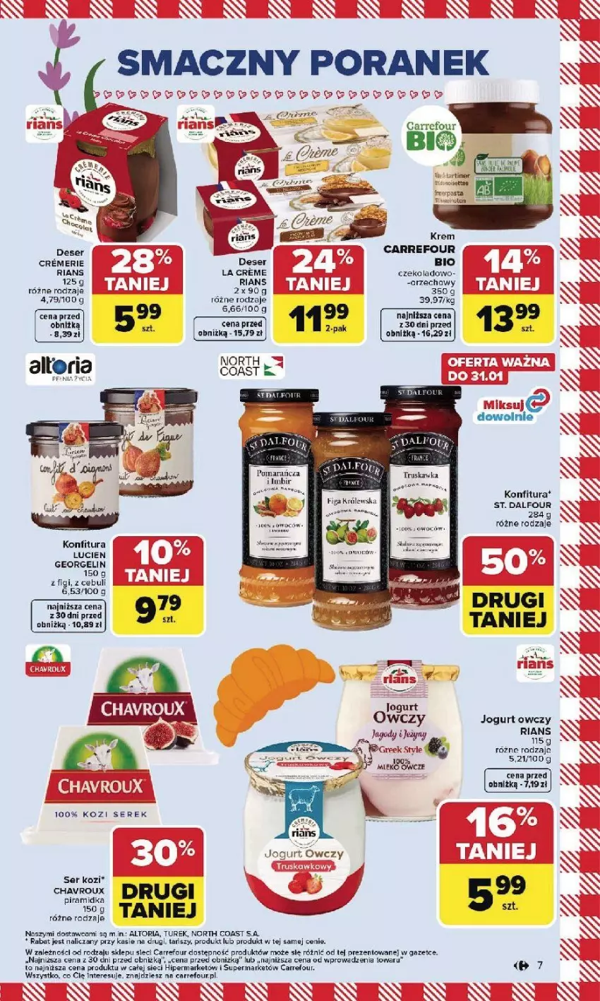 Gazetka promocyjna Carrefour - Gazetka Carrefour, Market od poniedziałku! - ważna 26.01 do 31.01.2026 - strona 9 - produkty: Deser, Fa, Figi, Jagody, Jeżyny, Jogurt, Konfitura, Mleko, Por, Puma, Ser, Serek