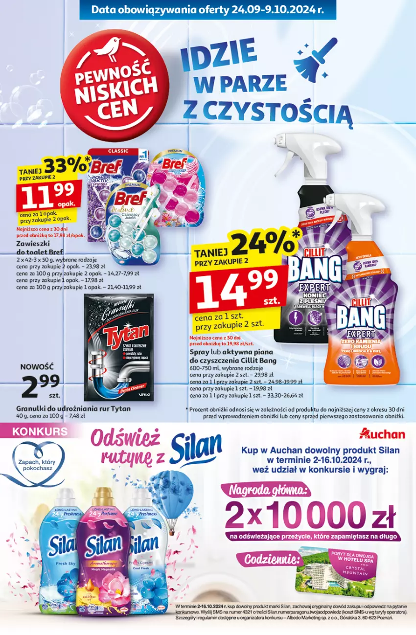 Gazetka promocyjna Auchan - Pewność Niskich Cen Hipermarket - ważna 03.10 do 09.10.2024 - strona 34 - produkty: Cillit Bang, Gin, Gra, Koc, Kosz, Silan, Tytan, Zawieszki