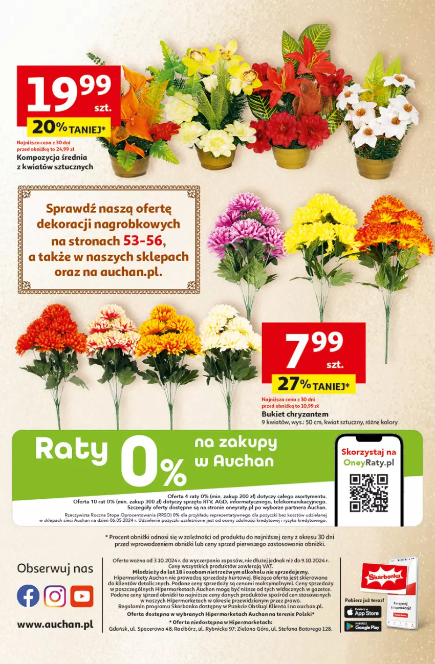 Gazetka promocyjna Auchan - Pewność Niskich Cen Hipermarket - ważna 03.10 do 09.10.2024 - strona 64 - produkty: Acer, Bukiet, Fa, Gra, Kosz, LANA, Top