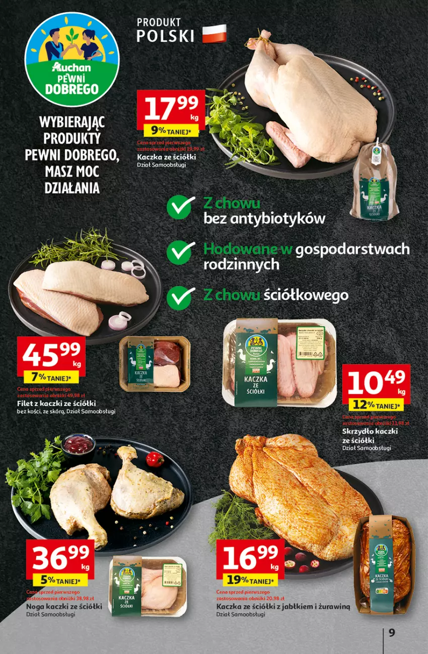 Gazetka promocyjna Auchan - Pewność Niskich Cen Hipermarket - ważna 03.10 do 09.10.2024 - strona 9 - produkty: Kaczka