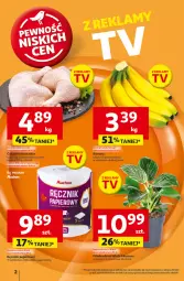 Gazetka promocyjna Auchan - Pewność Niskich Cen Hipermarket - Gazetka - ważna od 09.10 do 09.10.2024 - strona 2 - produkty: Kurczak, Banany, Papier, Ręcznik