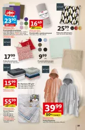 Gazetka promocyjna Auchan - Pewność Niskich Cen Hipermarket - Gazetka - ważna od 09.10 do 09.10.2024 - strona 47 - produkty: Koc, Poduszka dekoracyjna, Poszewka, Prześcieradło, Krzesło, Poduszka, Ponczo, Dywan