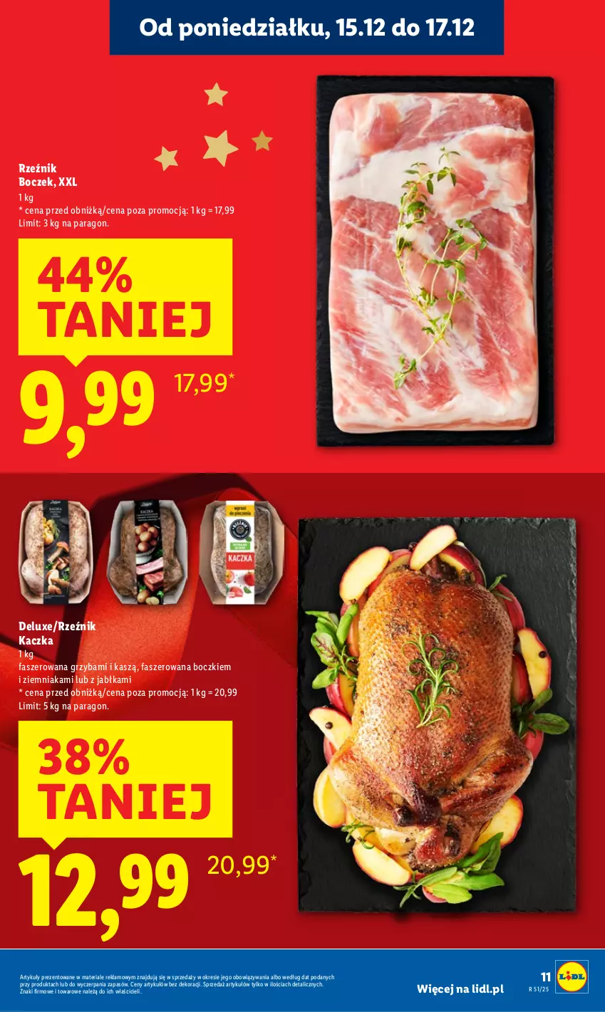 Gazetka promocyjna Lidl - GAZETKA - ważna 15.12 do 17.12.2025 - strona 11 - produkty: Boczek, Fa, Jabłka, Kaczka