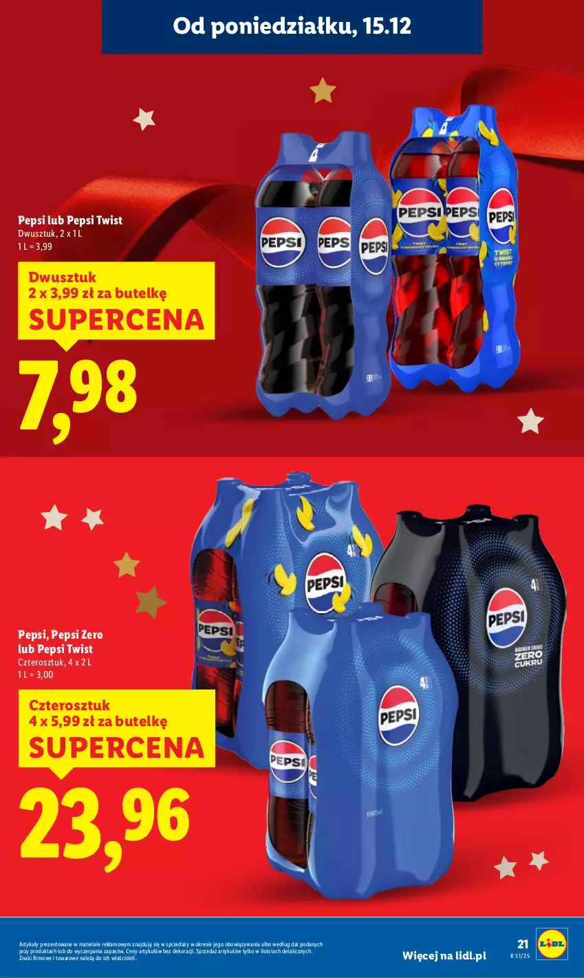 Gazetka promocyjna Lidl - GAZETKA - ważna 15.12 do 17.12.2025 - strona 21 - produkty: Pepsi