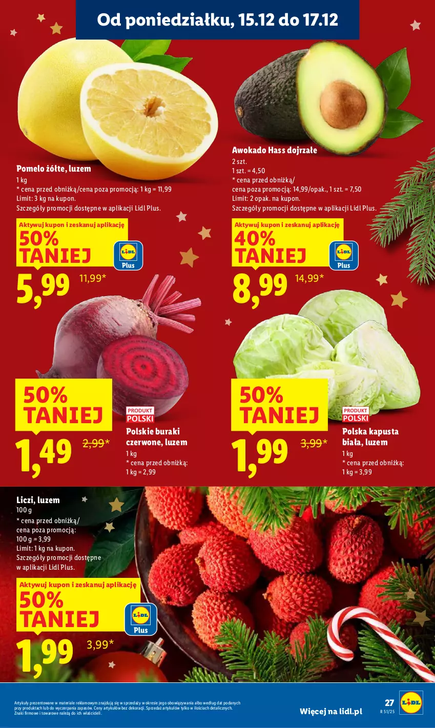 Gazetka promocyjna Lidl - GAZETKA - ważna 15.12 do 17.12.2025 - strona 29 - produkty: Buraki, Liczi, Pomelo