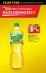 Gazetka promocyjna Biedronka - Od poniedzialku - Gazetka - ważna od 17.02 do 17.02.2024 - strona 16 - produkty: Kujawski, Olej rzepakowy, Olej