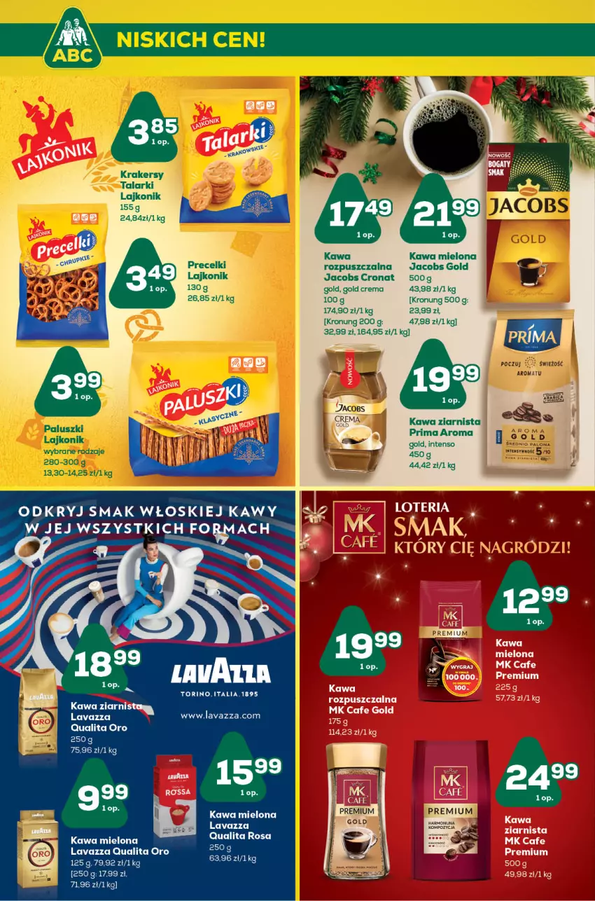 Gazetka promocyjna ABC - Gazetka - ważna 14.12 do 27.12.2022 - strona 8 - produkty: Jacobs, Kawa, Kawa mielona, Kawa ziarnista, Lavazza, Prima