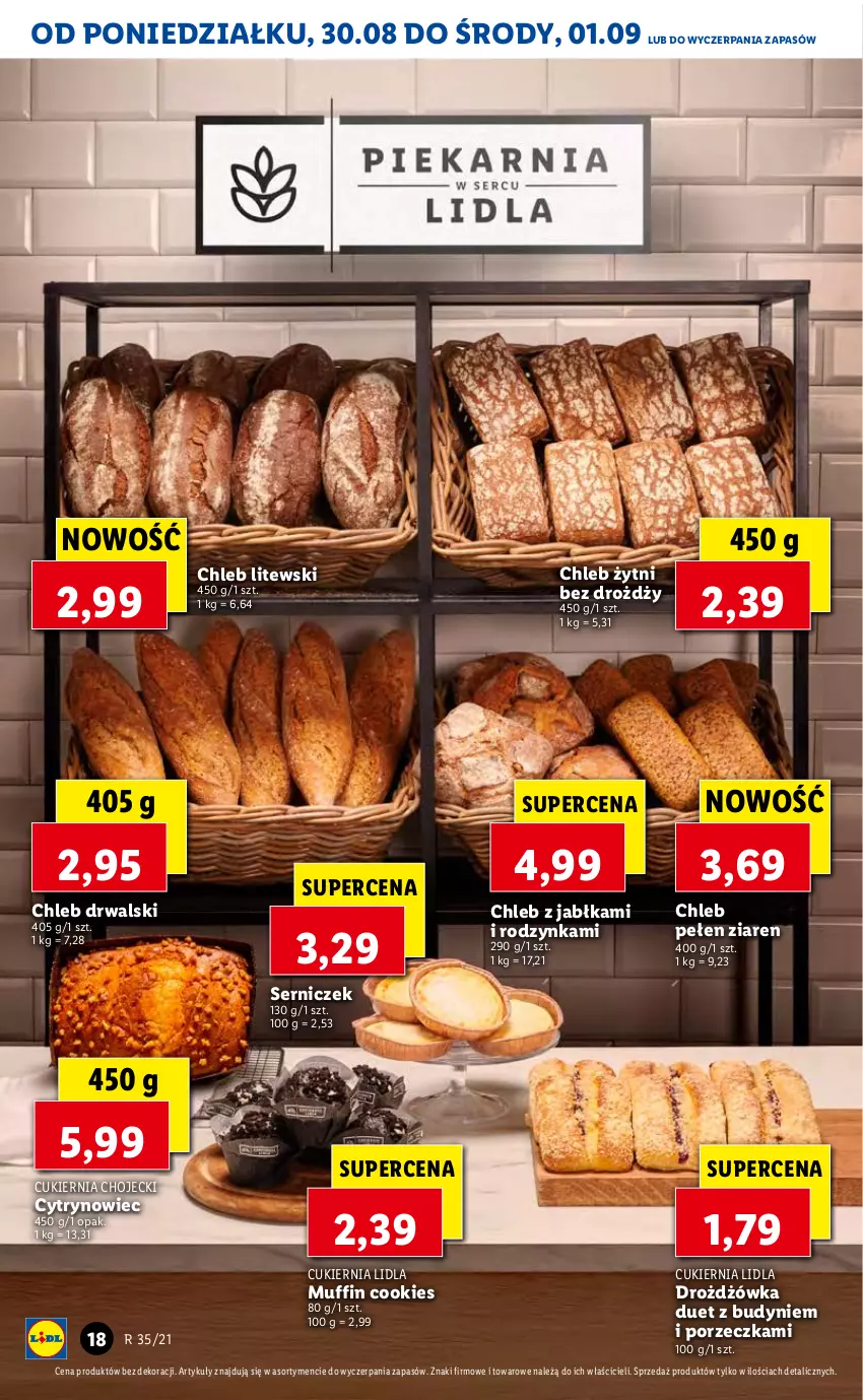 Gazetka promocyjna Lidl - GAZETKA - ważna 30.08 do 01.09.2021 - strona 18 - produkty: Chleb, Cukier, Jabłka, Por, Ser