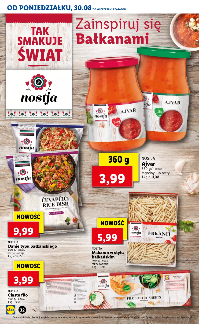 Gazetka promocyjna Lidl - GAZETKA - ważna 30.08 do 01.09.2021 - strona 32 - produkty: Makaron