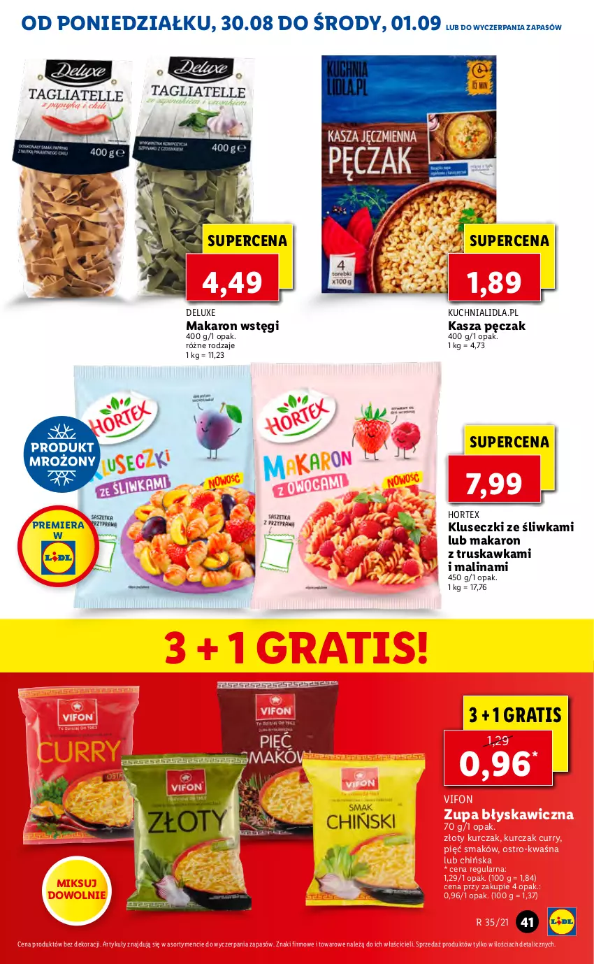 Gazetka promocyjna Lidl - GAZETKA - ważna 30.08 do 01.09.2021 - strona 41 - produkty: Gra, Hortex, Kasza, Kuchnia, Kurczak, Makaron, Zupa