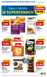 Gazetka promocyjna Lidl - GAZETKA - Gazetka - ważna od 01.09 do 01.09.2021 - strona 33 - produkty: Torebka, Nescafé, Kawa rozpuszczalna, Inka, Kawa zbożowa, Chia, Kawa, Dolce Gusto, Irving, Herbata, Napój, Herbapol
