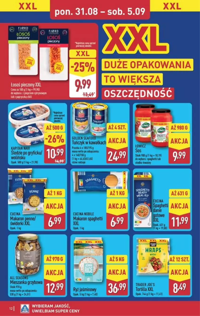 Gazetka promocyjna Aldi - Pełna oferta - ważna 31.08 do 05.09.2026 - strona 12 - produkty: Makaron, Mop, Penne, Ryż, Spaghetti, Tortilla