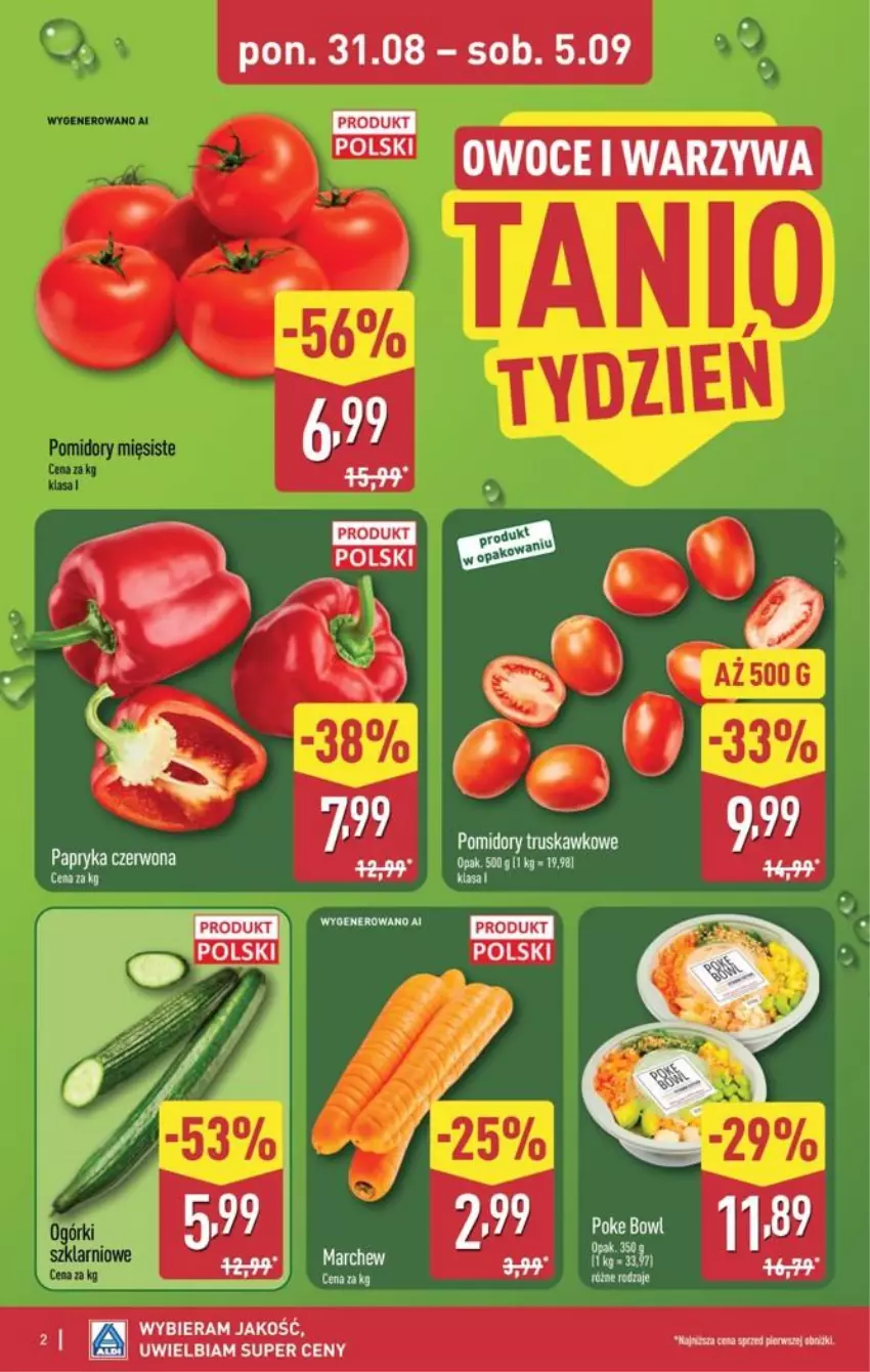 Gazetka promocyjna Aldi - Pełna oferta - ważna 31.08 do 05.09.2026 - strona 2 - produkty: Papryka, Papryka czerwona