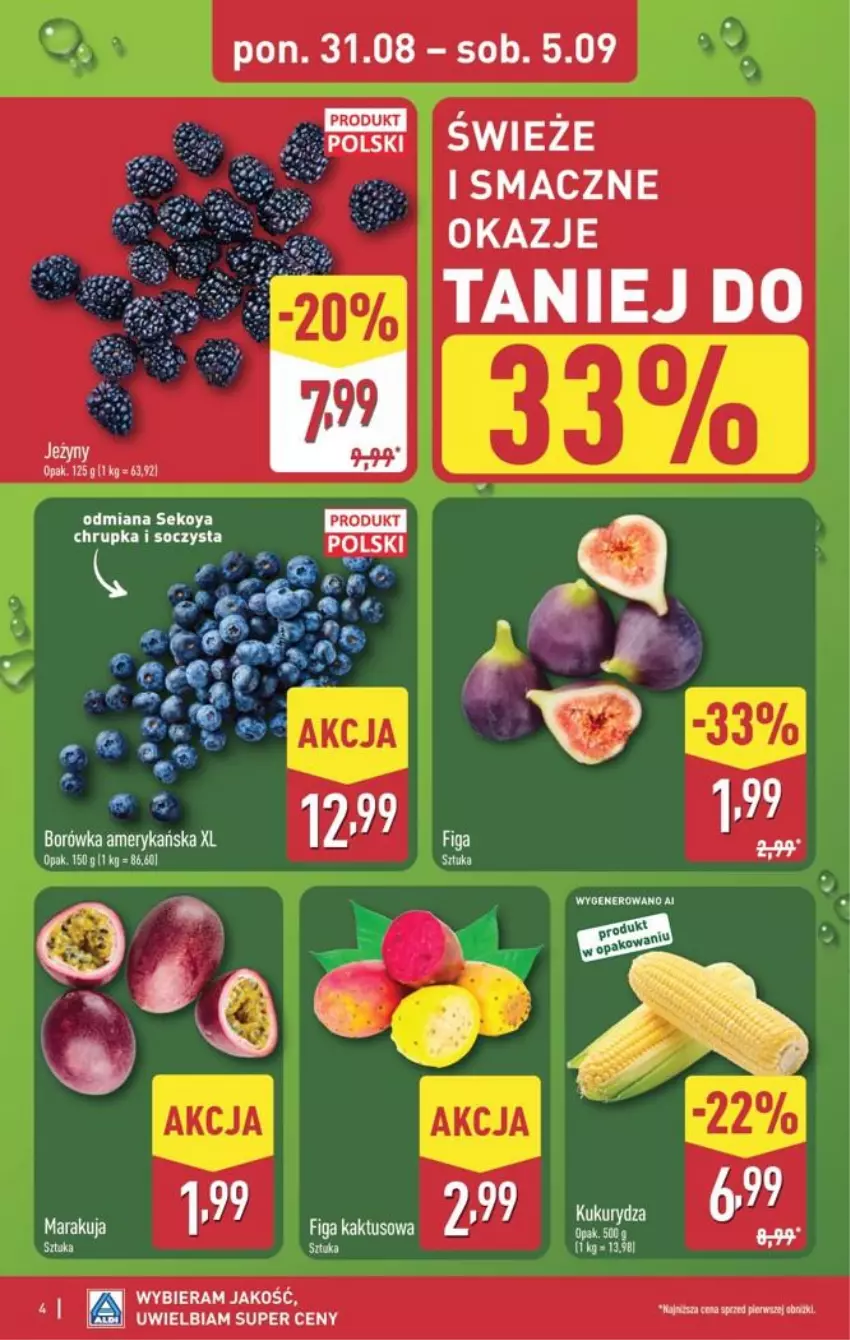 Gazetka promocyjna Aldi - Pełna oferta - ważna 31.08 do 05.09.2026 - strona 4 - produkty: Borówka, Borówka amerykańska, Fa, Jeżyny, Kaktus, SEKO, Sofa