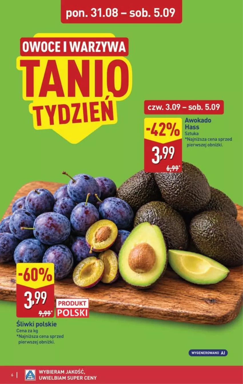 Gazetka promocyjna Aldi - Pełna oferta - ważna 31.08 do 05.09.2026 - strona 6 - produkty: Owoce, Warzywa