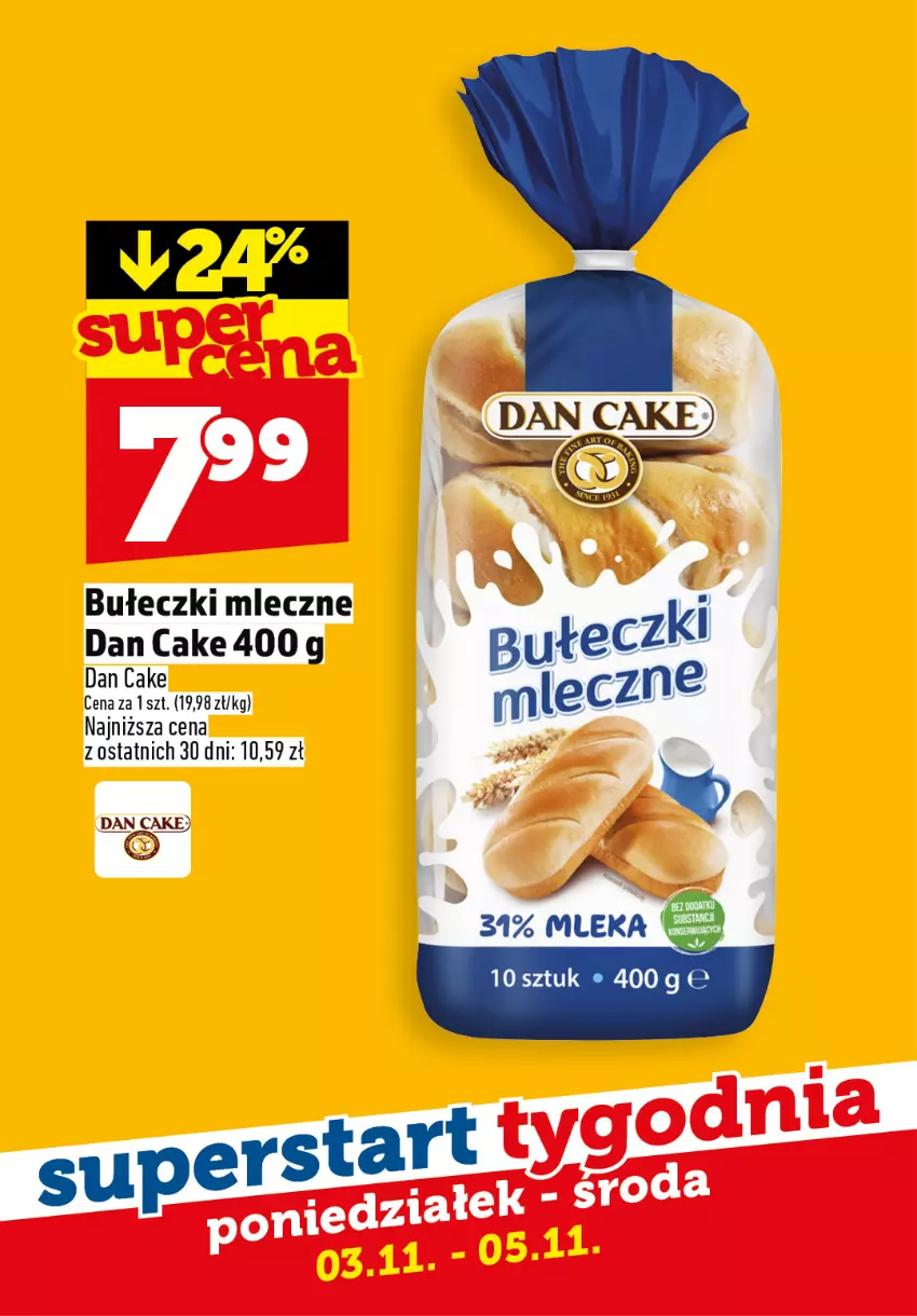 Gazetka promocyjna Topaz - Gazetka - ważna 03.11 do 05.11.2025 - strona 7 - produkty: Bułeczki, Bułeczki mleczne, Dan Cake