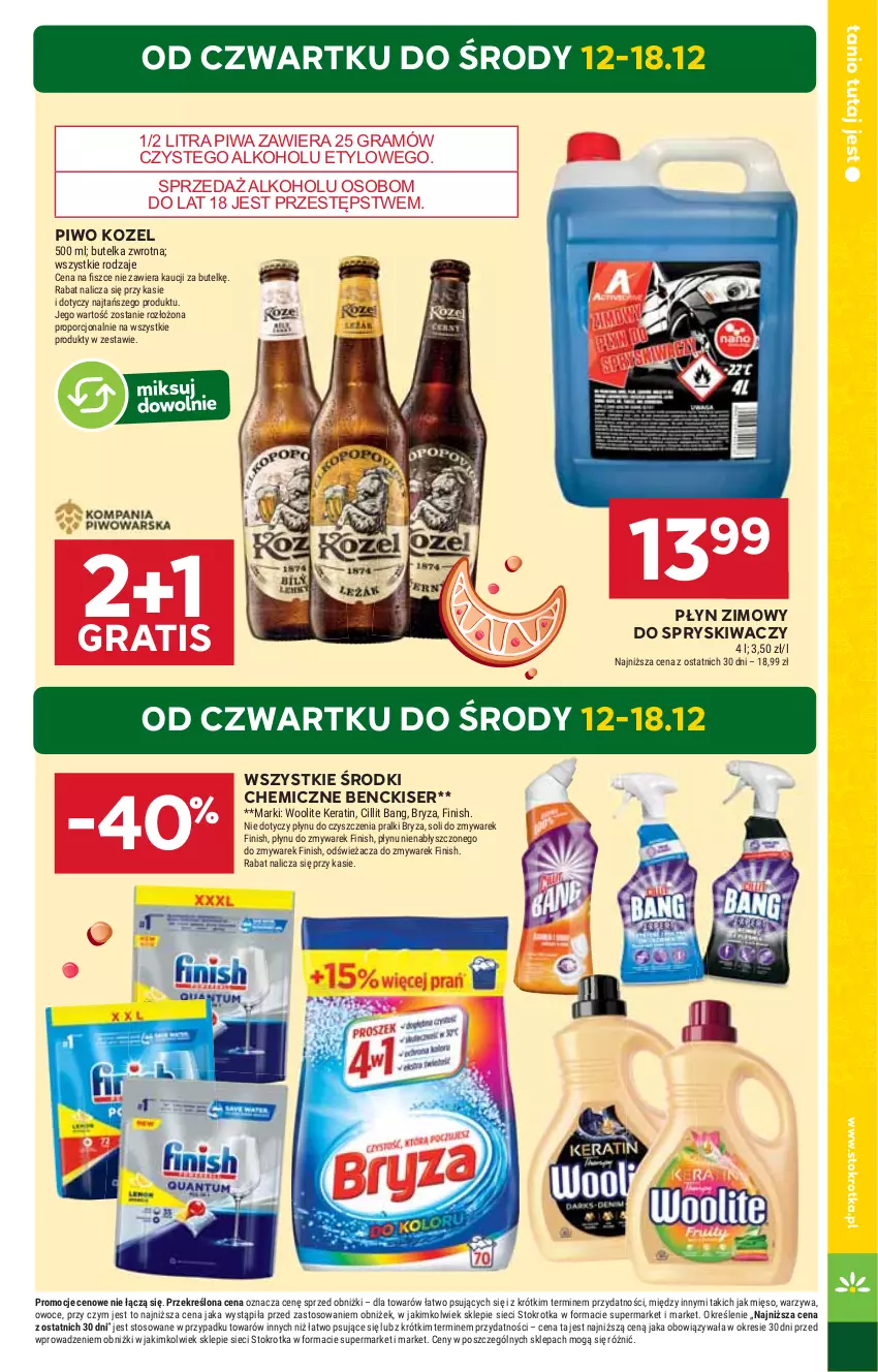 Gazetka promocyjna Stokrotka - Supermarket - ważna 12.12 do 18.12.2024 - strona 3 - produkty: Gra, HP, Kozel, Piwa, Piwo, Płyn zimowy, Ser