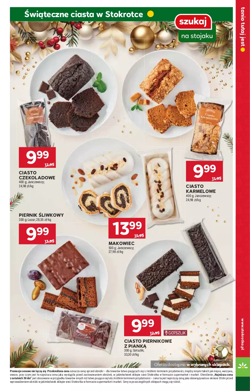 Gazetka promocyjna Stokrotka - Supermarket - ważna 12.12 do 18.12.2024 - strona 7 - produkty: Ciasto czekoladowe, HP, Makowiec, Piernik