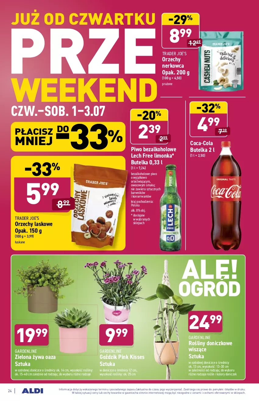 Gazetka promocyjna Aldi - ważna 28.06 do 03.07.2021 - strona 24 - produkty: Coca-Cola, Limonka, Piwo, Ser, Sok