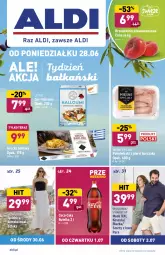 Gazetka promocyjna Aldi - Gazetka - ważna od 03.07 do 03.07.2021 - strona 1 - produkty: Kurczak, Spódnica, Ser, Szorty, Mięsne specjały, Kosz, Coca-Cola, Koszula, Tera, Moda, Fa