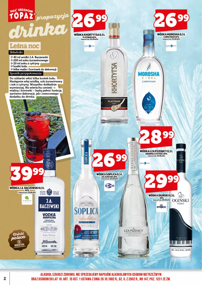 Gazetka promocyjna Topaz - Gazetka - ważna 01.09 do 14.09.2025 - strona 4 - produkty: Cytryny, Inka, Koc, Lanki, Maliny, Ogiński, Sok, Soplica, Stek, Wino, Wódka