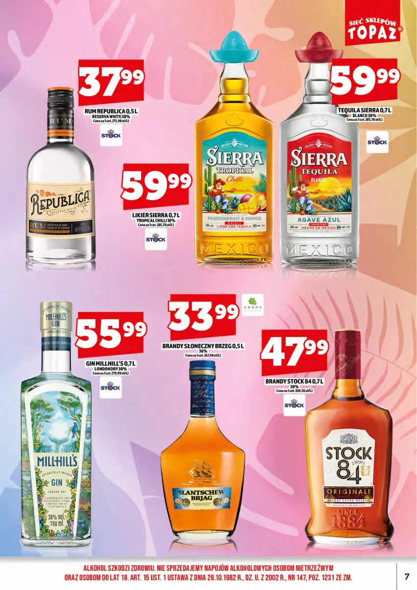 Gazetka promocyjna Topaz - Gazetka - ważna 01.09 do 14.09.2025 - strona 9 - produkty: Brandy, Gin, Likier, Mango, Rum, Stock, Tequila, Tropical
