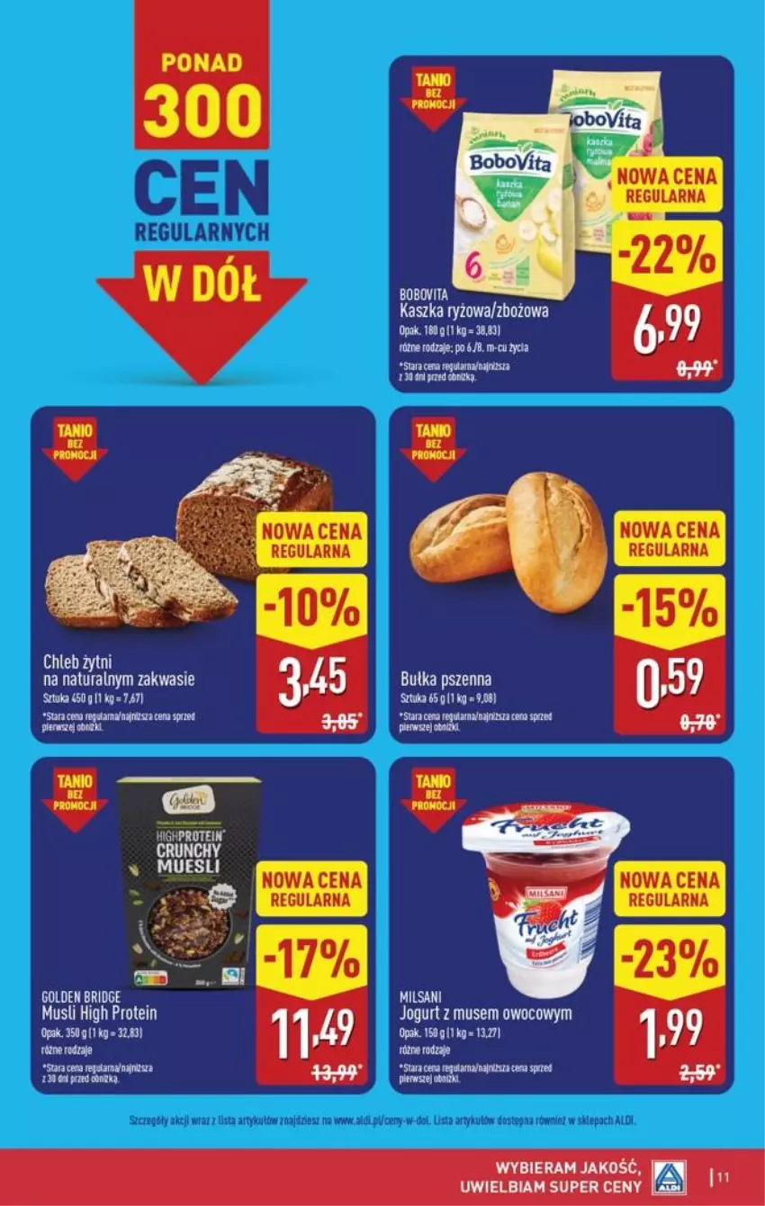 Gazetka promocyjna Aldi - Pełna oferta - ważna 26.10 do 31.10.2026 - strona 11 - produkty: Bułka, Chleb, Fa, Jogurt, Mus, Ryż, Tera