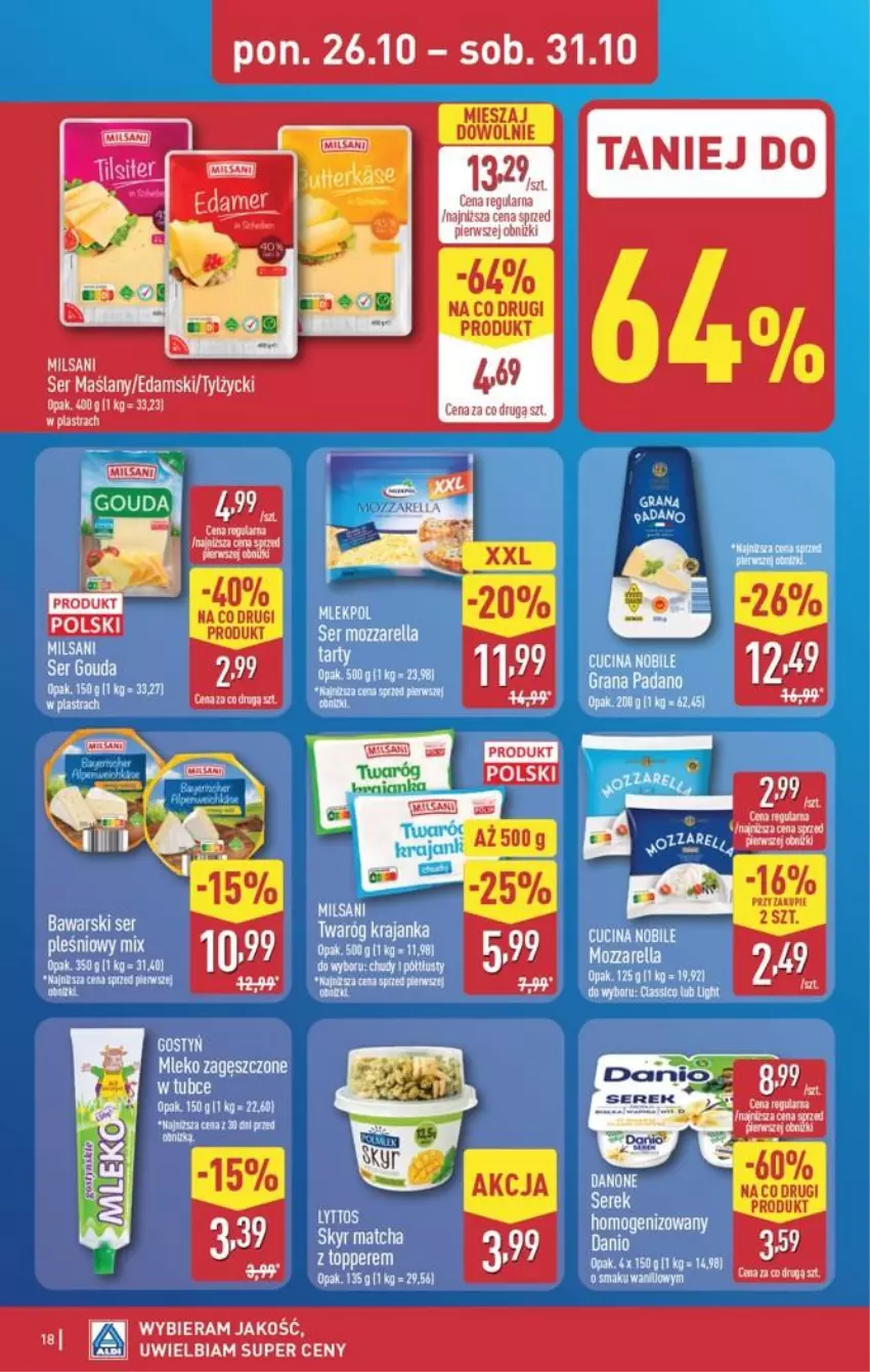 Gazetka promocyjna Aldi - Pełna oferta - ważna 26.10 do 31.10.2026 - strona 18 - produkty: Edam, LG, Ser, Twaróg