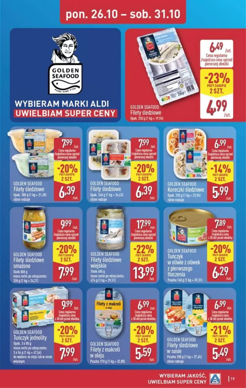 Gazetka promocyjna Aldi - Pełna oferta - ważna 26.10 do 31.10.2026 - strona 19 - produkty: Fa, Golden Seafood, Olej, Sos, Tera