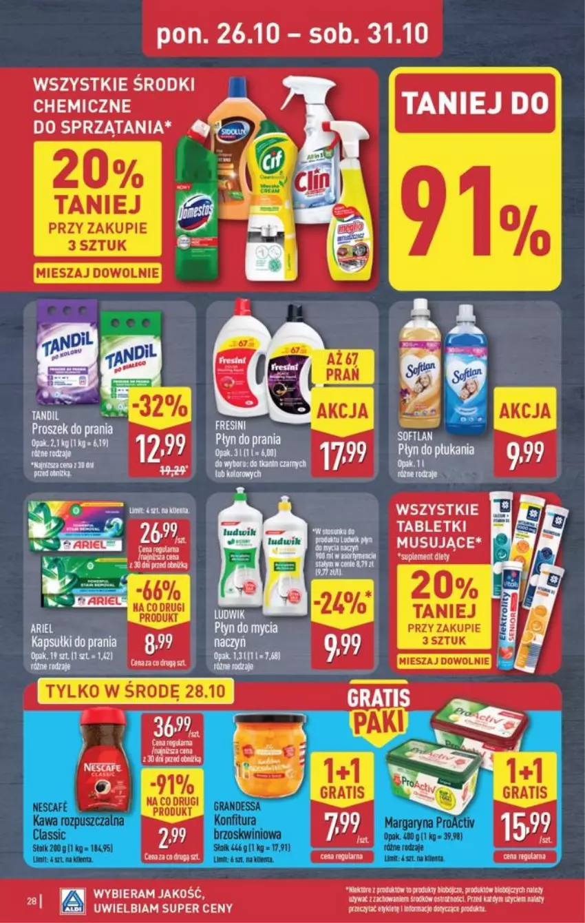 Gazetka promocyjna Aldi - Pełna oferta - ważna 26.10 do 31.10.2026 - strona 28 - produkty: Gra, Kawa, Konfitura, Margaryna, Mus, Tablet, Tabletki musujące