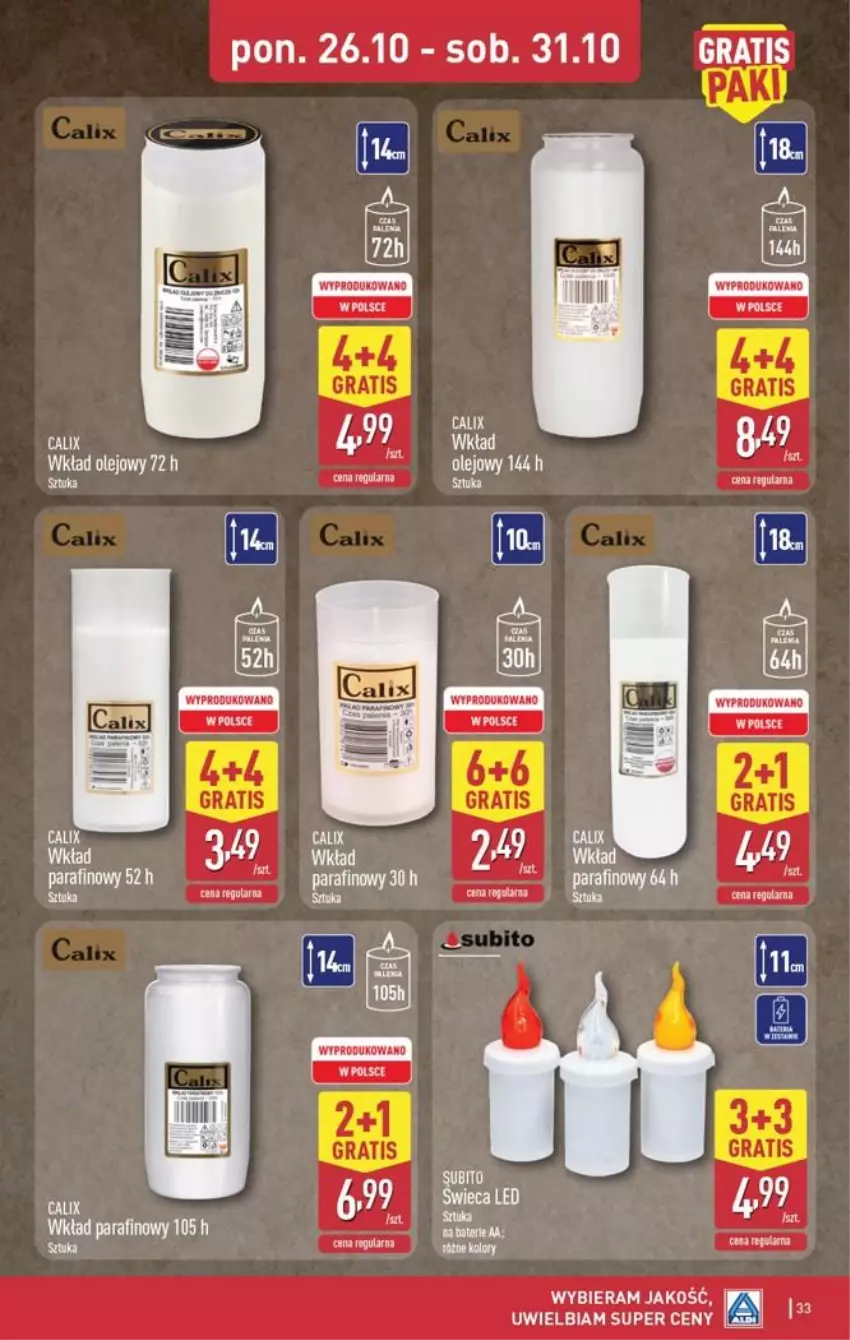 Gazetka promocyjna Aldi - Pełna oferta - ważna 26.10 do 31.10.2026 - strona 33 - produkty: Fa, Gra, Olej, Wkład olejowy