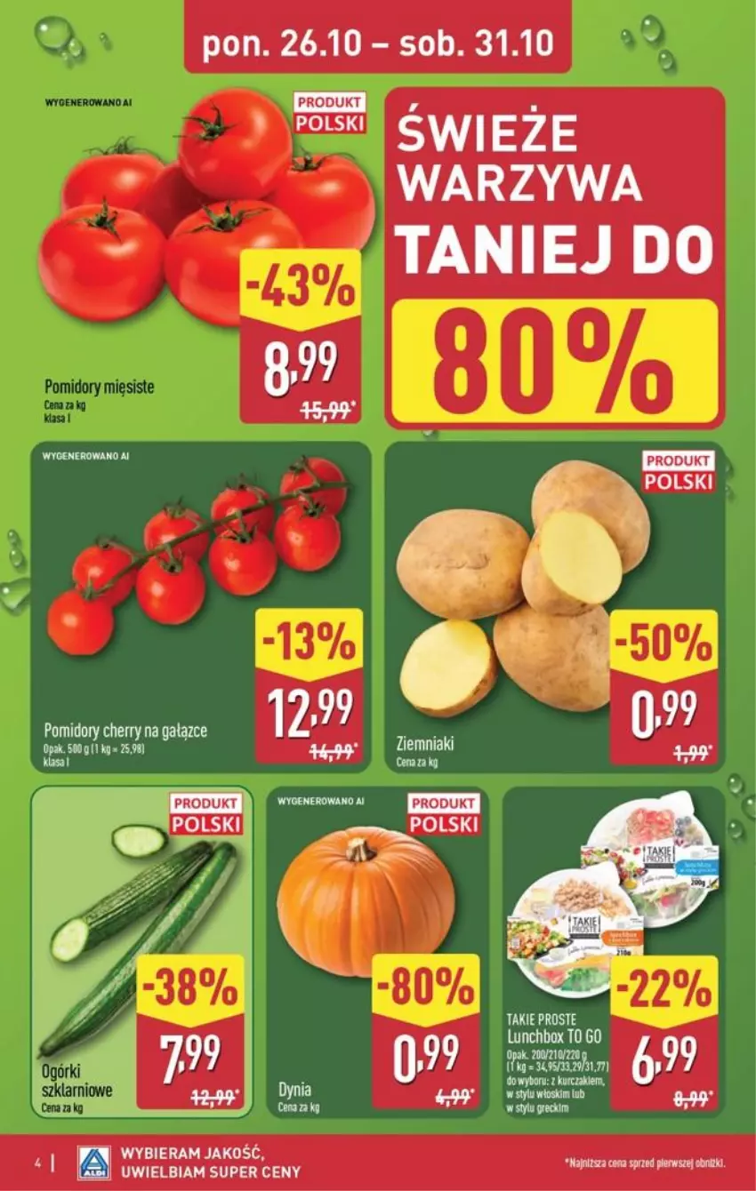 Gazetka promocyjna Aldi - Pełna oferta - ważna 26.10 do 31.10.2026 - strona 4 - produkty: Fa, Pomidory, Warzywa, Ziemniaki