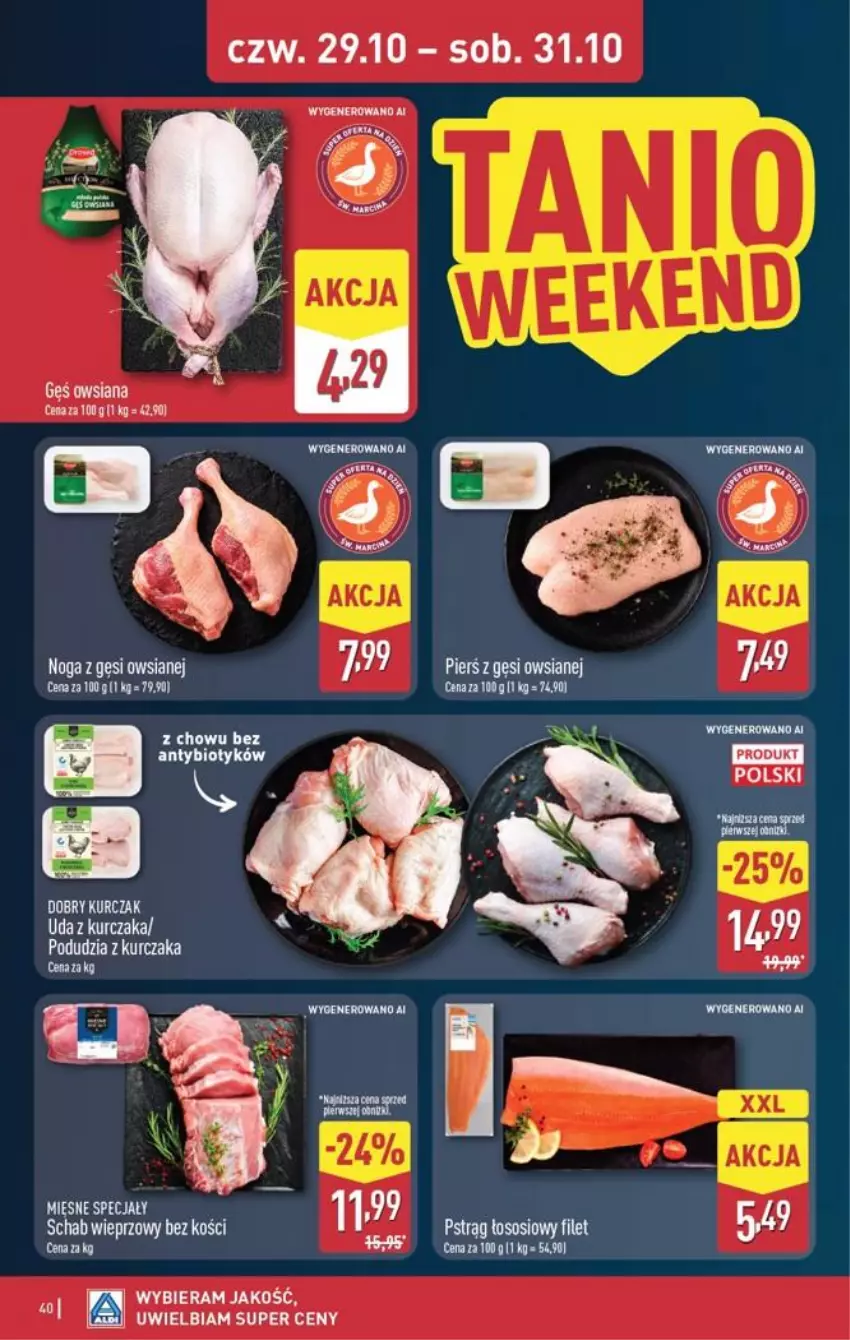 Gazetka promocyjna Aldi - Pełna oferta - ważna 26.10 do 31.10.2026 - strona 40 - produkty: Kurczak, Mięsne specjały, Schab wieprzowy, Sos