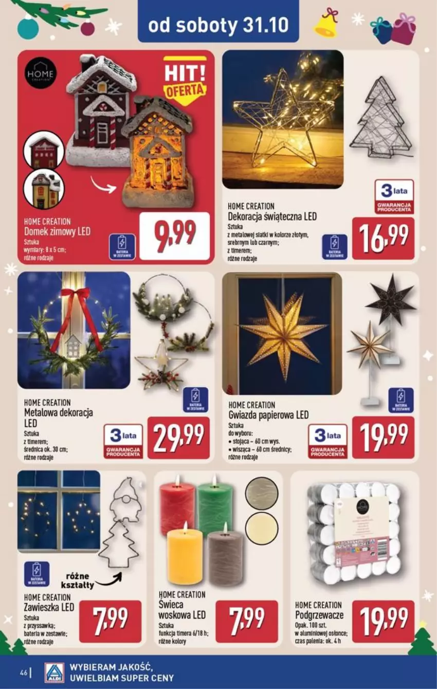 Gazetka promocyjna Aldi - Pełna oferta - ważna 26.10 do 31.10.2026 - strona 46 - produkty: Bateria, Dekoracja świąteczna, Gwiazda, Papier, Podgrzewacze