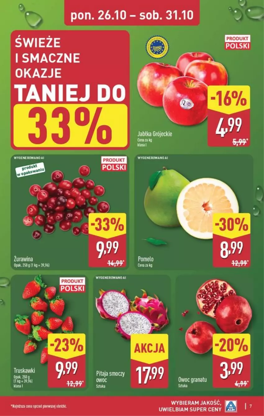 Gazetka promocyjna Aldi - Pełna oferta - ważna 26.10 do 31.10.2026 - strona 7 - produkty: Gra, Granat, Jabłka, Pomelo, Truskawki