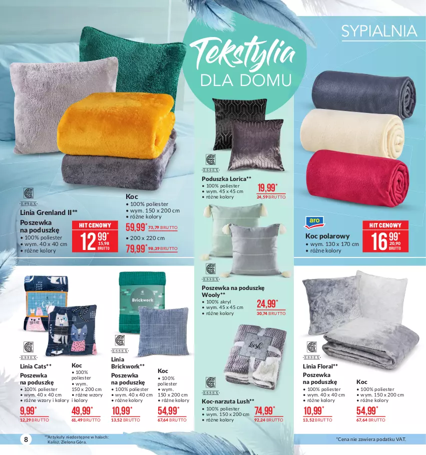 Gazetka promocyjna Makro - [Oferta promocyjna] Artykuły przemysłowe - ważna 07.01 do 25.01.2021 - strona 8 - produkty: Flora, Koc, Narzuta, Poduszka, Poszewka, Sypialnia