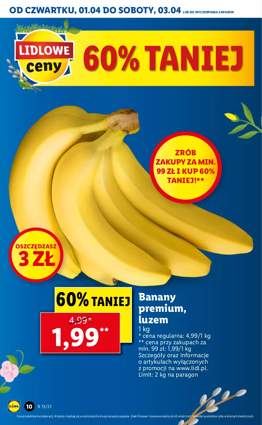 Gazetka promocyjna Lidl - GAZETKA - ważna 01.04 do 03.04.2021 - strona 10 - produkty: Banany