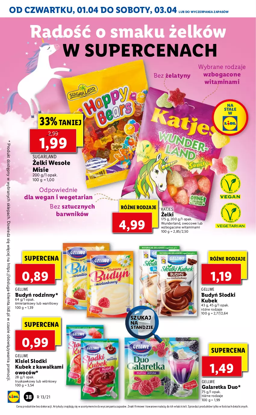 Gazetka promocyjna Lidl - GAZETKA - ważna 01.04 do 03.04.2021 - strona 38 - produkty: Budyń, Gala, Galaretka, Kawa, Kisiel, Kubek