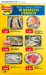 Gazetka promocyjna Lidl - GAZETKA - Gazetka - ważna od 03.04 do 03.04.2021 - strona 26 - produkty: Top, Stek, Karp, Ryby i owoce morza, Owoce morza, Tuńczyk, Owoce, Sandacz