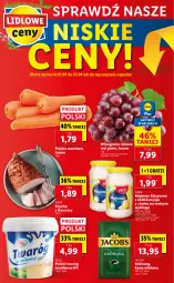 Gazetka promocyjna Lidl - GAZETKA - Gazetka - ważna od 03.04 do 03.04.2021 - strona 64 - produkty: Majonez, Ser, Gra, Twaróg, Jaja, Kawa mielona, Kawa, Jacobs Krönung, Szynka, PIKOK, Pilos, Winogrona, Jacobs, Wino