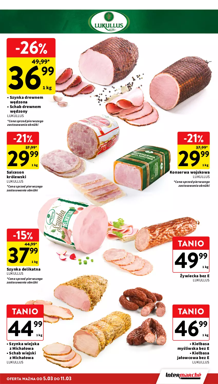 Gazetka promocyjna Intermarche - Gazetka promocyjna - ważna 05.03 do 11.03.2026 - strona 13 - produkty: Kiełbasa, Królewski, Salceson, Ser, Szynka