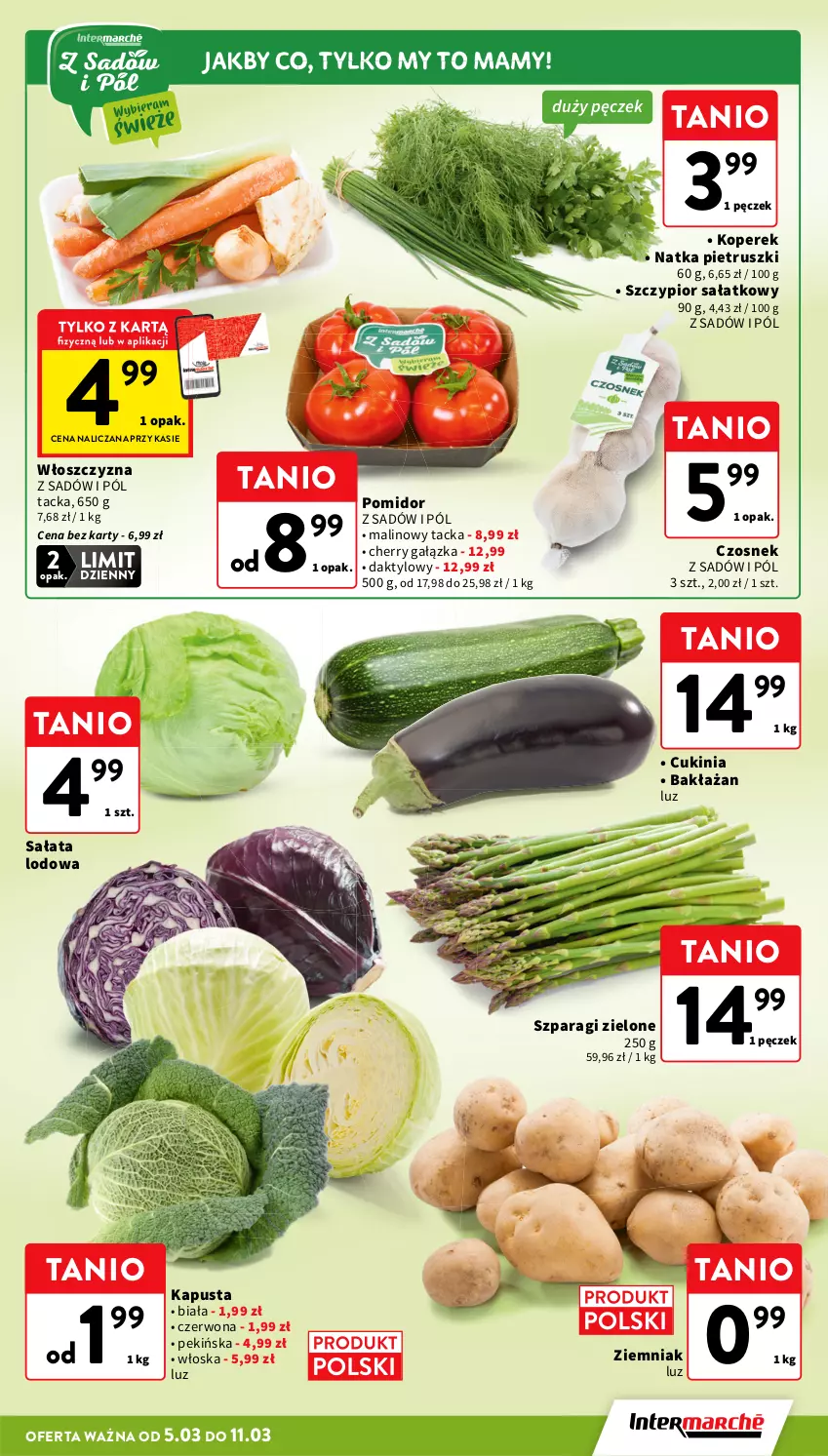 Gazetka promocyjna Intermarche - Gazetka promocyjna - ważna 05.03 do 11.03.2026 - strona 19 - produkty: Czosnek, Natka pietruszki, Sałat, Sałata lodowa