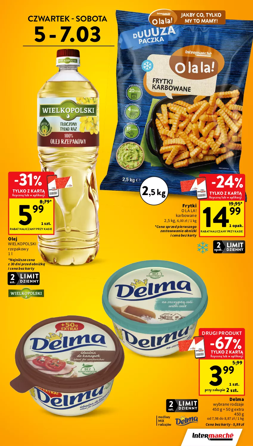 Gazetka promocyjna Intermarche - Gazetka promocyjna - ważna 05.03 do 11.03.2026 - strona 3 - produkty: Delma, Frytki, Olej