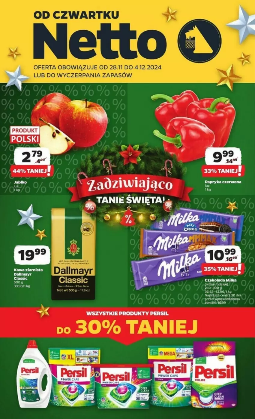 Gazetka promocyjna Netto - ważna 28.11 do 04.12.2024 - strona 1 - produkty: Czekolada, Milka, Persil