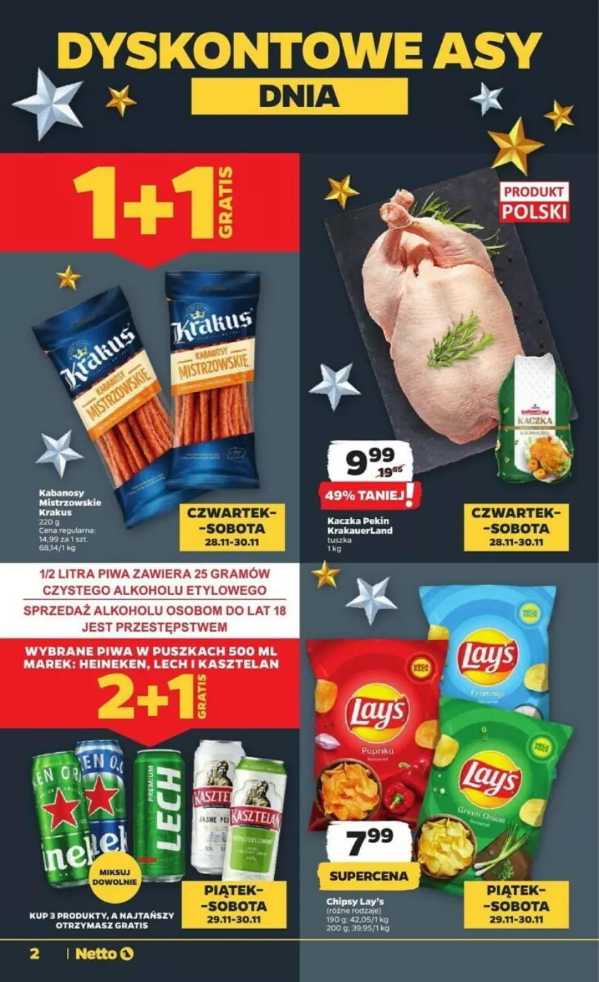 Gazetka promocyjna Netto - ważna 28.11 do 04.12.2024 - strona 12 - produkty: Gra, Heineken, Kaczka, Kasztelan, Piwa, Tusz