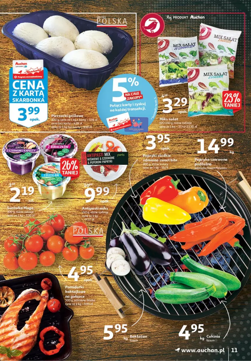 Gazetka promocyjna Auchan - 25 Urodziny #4 Hipermarkety - ważna 14.05 do 21.05.2021 - strona 11 - produkty: Fa, HP, Papryka, Papryka czerwona, Sałat