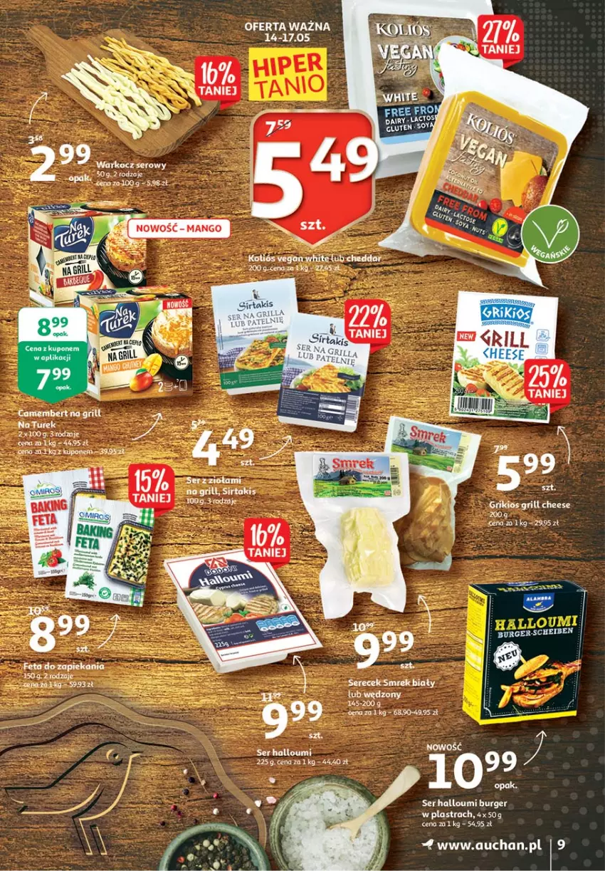 Gazetka promocyjna Auchan - 25 Urodziny #4 Hipermarkety - ważna 14.05 do 21.05.2021 - strona 9 - produkty: Burger, Camembert, Cheddar, Grill, Koc, Ser